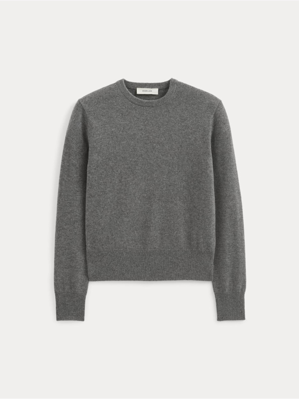 Everlane Slim Crew Sweater Women’s XS Charcoal Gray 100% Cashmere